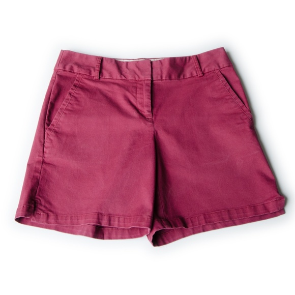 Ann Taylor Loft The Rivera Short Burgundy Size 0 - Picture 1 of 9
